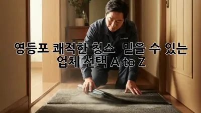영등포 쾌적한 청소 ✨ 믿을 수 있는 업체 선택 A to Z